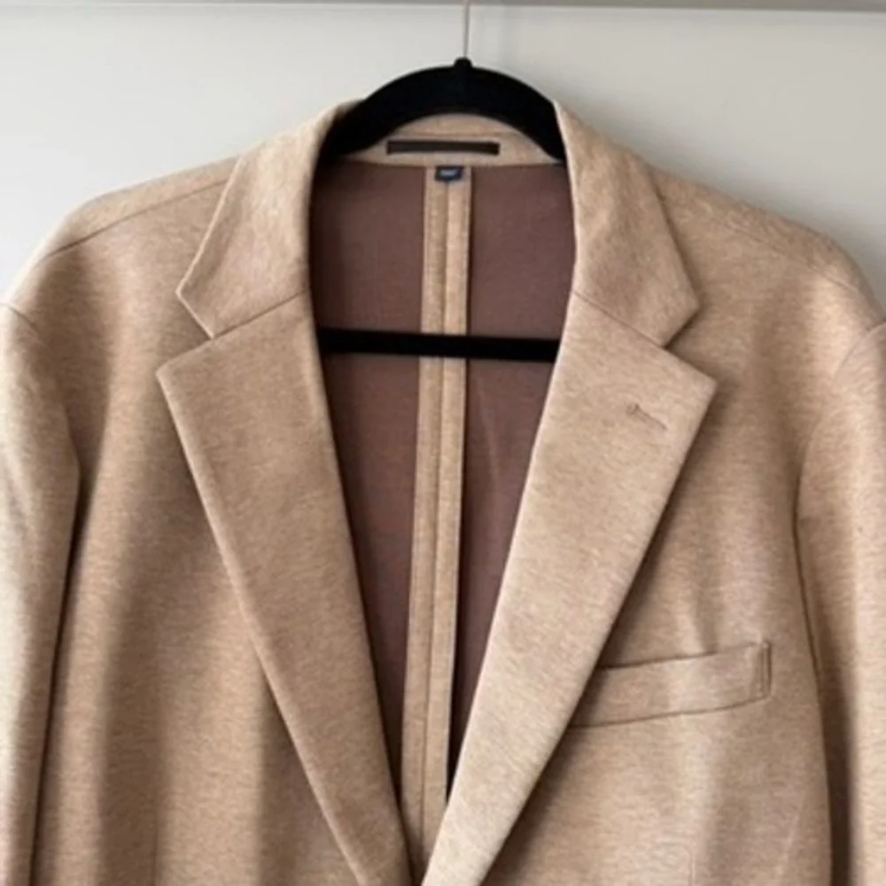 J. Crew Knit Thompson Blazer Jacket Mens Sz 44R Tan Camel Button Patch NEW $398